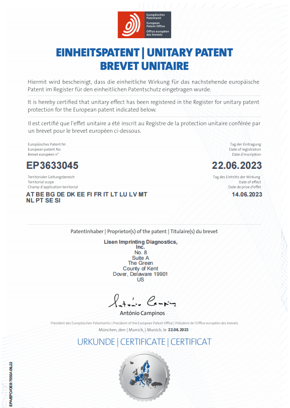Lisen’s invention patent 